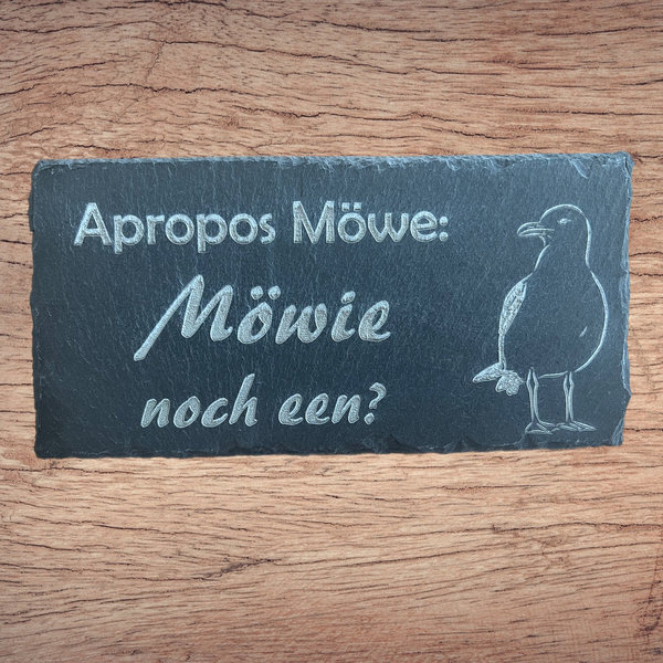 Schiefertafel Möwe / Möwie noch een?